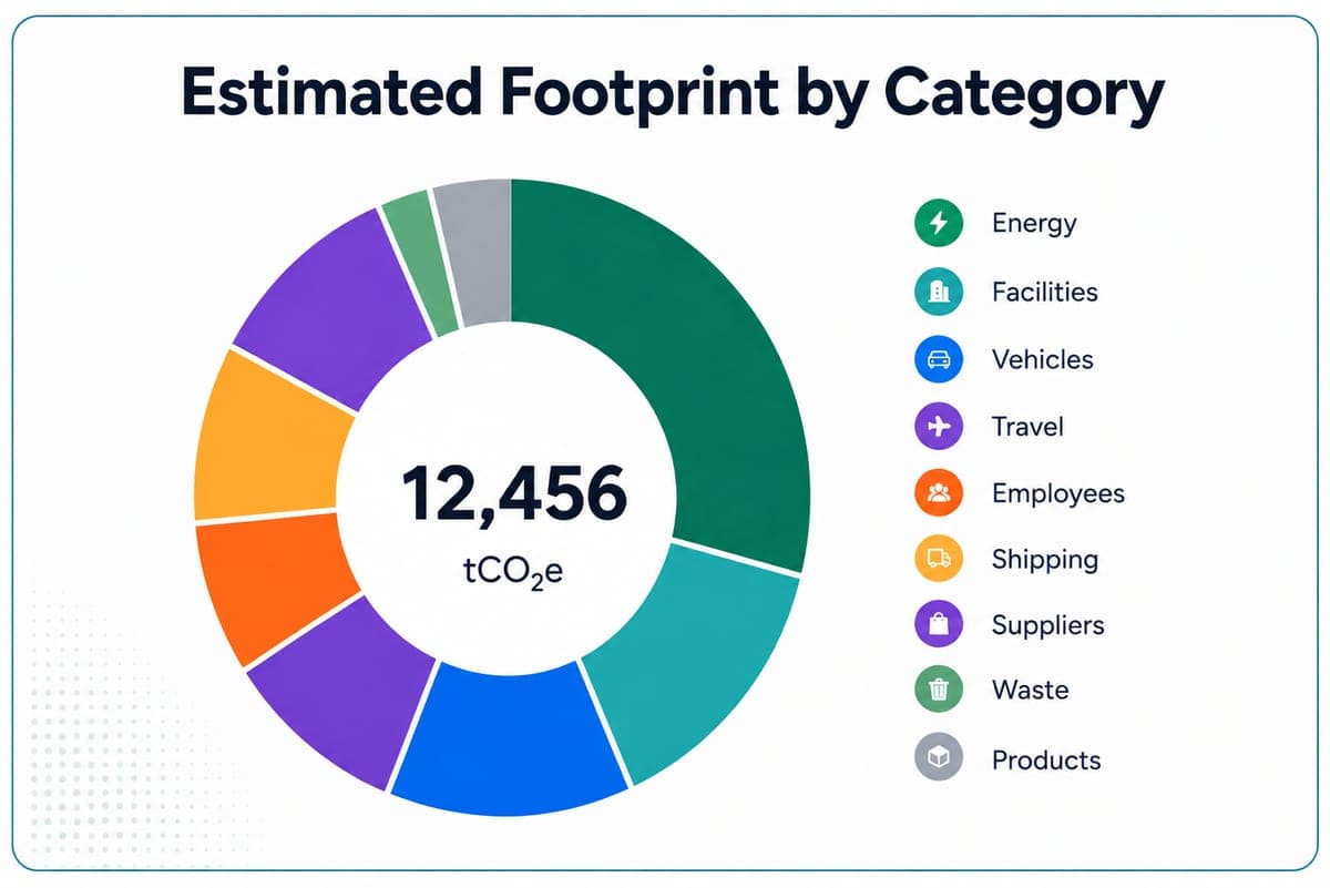 Aclymate Explorer carbon footprint estimate preview