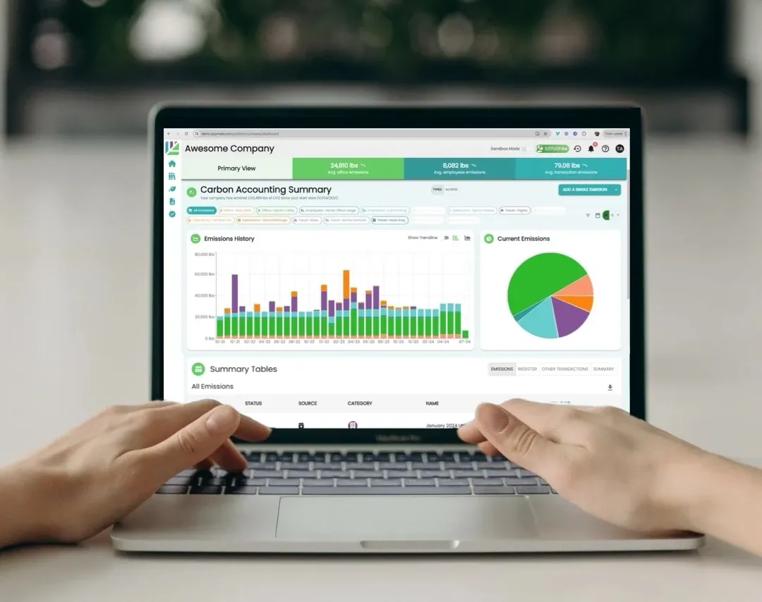 Aclymate carbon accounting software